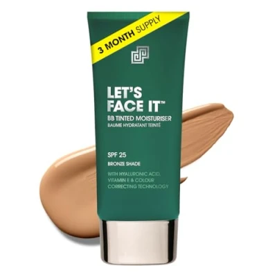 Image of Shakeup Mens Tinted Moisturiser, SPF25, 24hr Moisturisation, Matte Finish, Easy Application, Vegan Makeup, Shade Bronze, 50ml