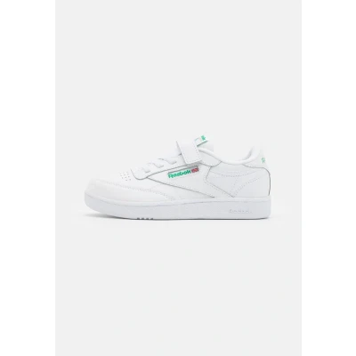 Image of Reebok Classic CLUB C Unisex Trainers for kids, Size: 10.5K, White/glen green/vector blue Leather and textile
