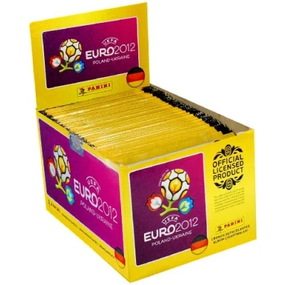 Image of Panini 000603S UEFA Euro 2012 display with collection stickers, 100 bags, each 5 original, in German