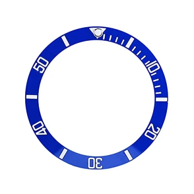 Image of Watch Bezel Ring, Insert Loop, 4 Colors New Ceramic Wristwatch Loop Replacement Parts Accessories For men and women(blue)