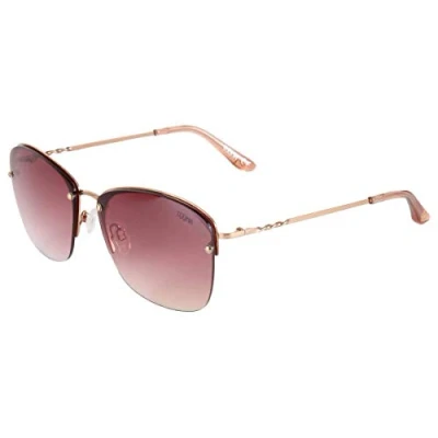 Image of Suuna Womens Modern Square Rimless Sunglasses Gold