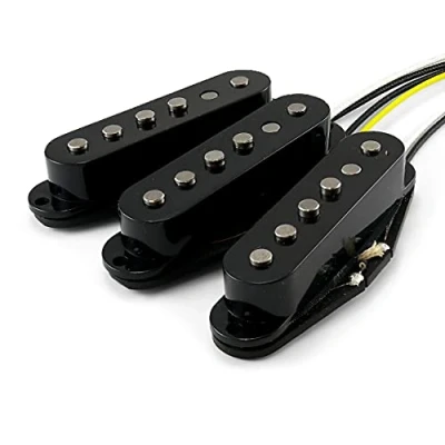 Image of VANSON &#039;Vintage Pro&#039; Alnico V Black Single Coil Pickups SET (Bridge, Middle, Neck) for Strat Guitars (Black)