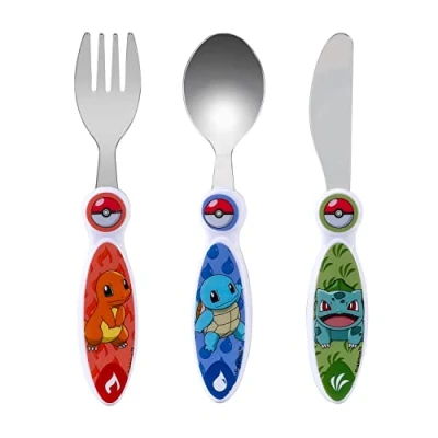 Image of PoKéMoN Children&#039;s Kids 3pcs Cutlery Set Knife/Fork/Spoon