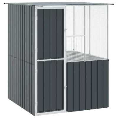 Image of vidaXL Bird Cage Anthracite 215x78x200 cm Galvanised Steel