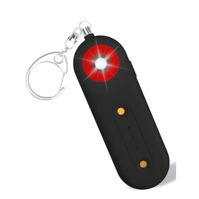 Image of ROTOPATA Personal Alarm Safety Keychain for Women, Loud 130DB Self Defence Rape Alarm, Rechargeable Panic Attack Security Siren with LED Strobe Light Elderly (Black)