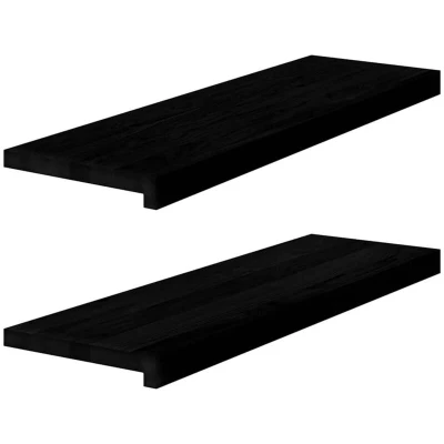 Image of vidaXL Window Sills 2 pcs Dark Brown 80x30x2 cm Solid Wood Oak