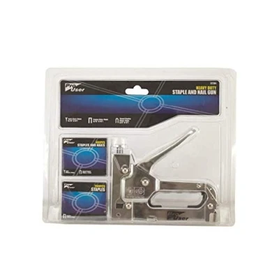 Image of HomeZone Heavy Duty Staple Gun Assorted Staples DIY Hand Tools Hardwearing Strong Hardware (Heavy Pack)