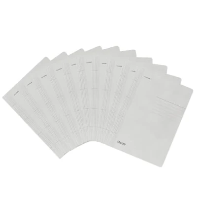 Image of Exacompta Ref 80003783002F FALKEN Flat Cardboard Files A4 (210 x 297mm) in Size, 250gsm Recycled Manilla, Pre Printed Cover, Blue Angel Certified Grey (Pack of 100)