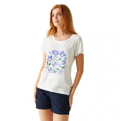 Image of Regatta Womens Filandra VIII T Shirt, White Floral, 20 UK