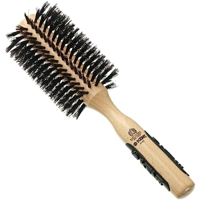 Image of Kent Brushes Perfect For Volumising, Large Bristle Round PF03 Brush, Ideal Curling and Adding Volume To Medium Long Hair, Beechwood Brush