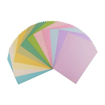 Image of Florence Cardstock Smooth Multicoloured Coloured Card Making Supplies A4 Spring 12 x 5 Sheets Paper for Scrapbooking, and Other Crafts 216 GSM