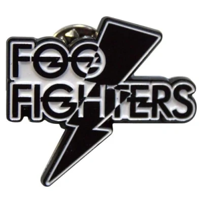 Image of Rock Off officially licensed products Foo Fighters Flash Band Logo Pin Badge One Size