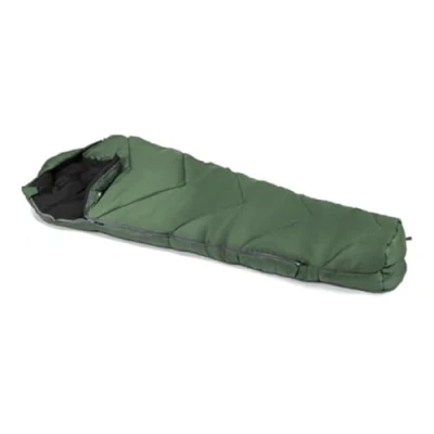 Image of Kampa Eske XL Tog 12 Winter Weight Large Mummy Sleeping Bag with Stuff Sac, Green