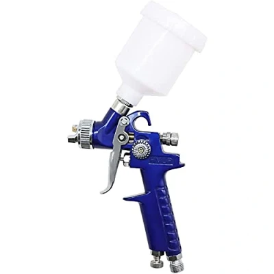 Image of ANCLLO 1.0mm Mini HVLP Air Spray Gun Airbrush Kit Touch Up Paint Sprayer Gravity Feed Brush Set Auto Car Painting for Spot Repair