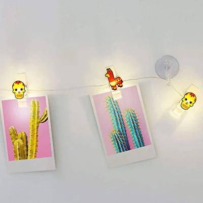 Image of Piñata Light Clips by Mustard Photo Clip String Lights 10 x with Cute Design
