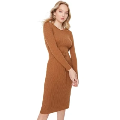 Image of Trendyol Dress Brown Bodycon