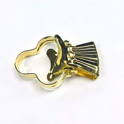 Image of Swish Curtain Pincer Clips Pack of 12 Shiny Brass Effect