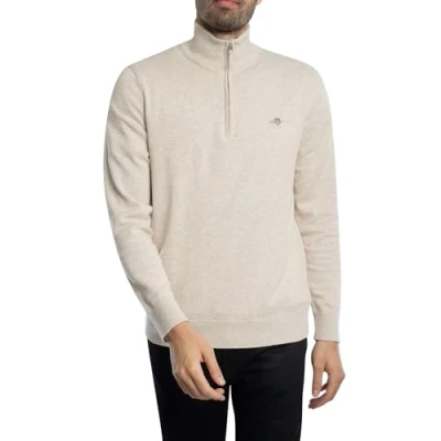 Image of Gant Half Zip Pullover Light Beige size L