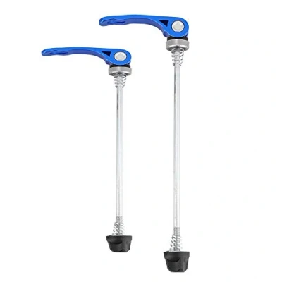 Image of VGEBY1 Bike Skewers Set, Quick Release Shaft 1 Pair Wheel Hub Front Rear Bolt Lever (Blue)