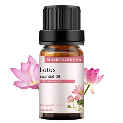 Image of GREENSLEEVES Lotus Essential Oil, 100% Pure, Undiluted Organic Aromatherapy Diffuser Oils 10ml