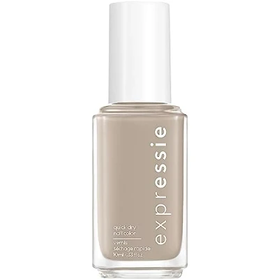 Image of essie Expressie Nail Polish Quick Dry Formula, No Base Coat and Top Needed, Vegan, Angled Brush, Grey Varnish 360 Binge Worthy