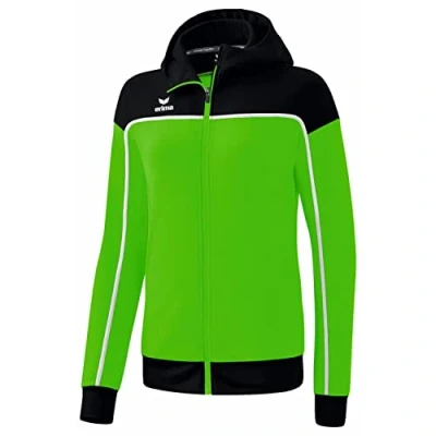 Image of Erima Women&#039;s Change Training Jacket with Hood, Green/Black/White, 36