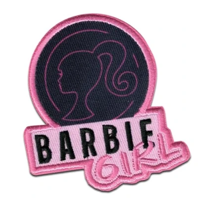Image of Comercial Mercera Barbie © PATCH, 1 x 7 6.6 cm, Iron On, Black