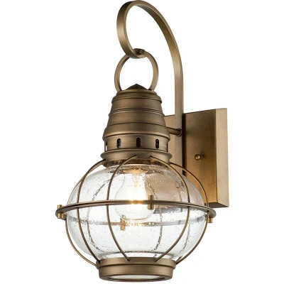 Image of Kichler Bridgepoint Outdoor Wall Lantern Natural Brass, IP44