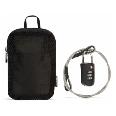 Image of Pacsafe Prosafe 1000 Combination Lock with Steel Cable, Black, L