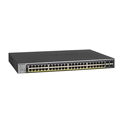 Image of NETGEAR 52 Port PoE Gigabit Ethernet Smart Switch (GS752TP) Managed, 48 x PoE+ @ 380W, 4 1G SFP, Desktop or Rackmount