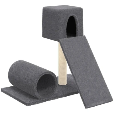 Image of vidaXL Cat Tree with Sisal Scratching Post Dark Grey 59 cm