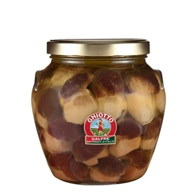 Image of Galfrè Antipasti d’Italia Whole Porcini Mushrooms in Oil Olive Jar Kg. 1.6 Italian Artisan Product