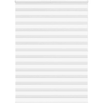 Image of vidaXL Zebra Blind White 155x200 cm Fabric Width 150.9 Polyester