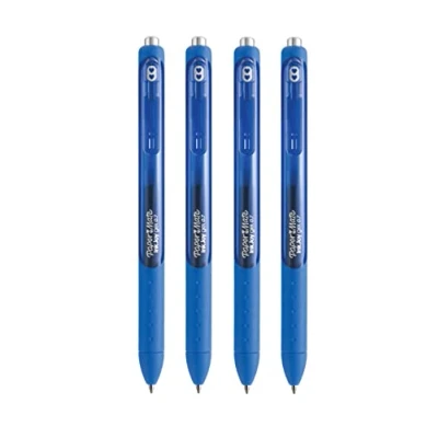 Image of Paper Mate InkJoy Gel Retractable Pens 0.7mm Medium Point Blue Ink Pack of 4