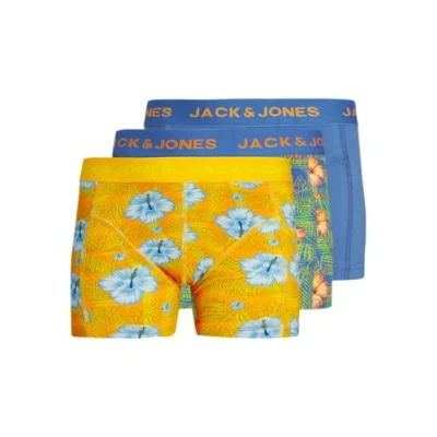 Image of JACK&amp;JONES JUNIOR Boy&#039;s JACHAWAII Trunks 3 Pack JNR Boxer Shorts, Palace Blue/Pack:High Visibility Irish Green, 176