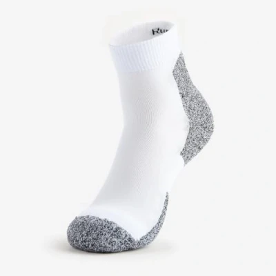 Image of Thorlos Mens 1 Pair Lite Running Mini Crew Socks White 8 9.5