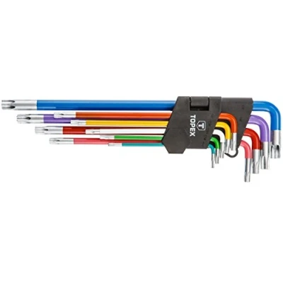Image of Topex torx Key Set 9 pcs Long Sizes: T10 T50 (Top 35D969)