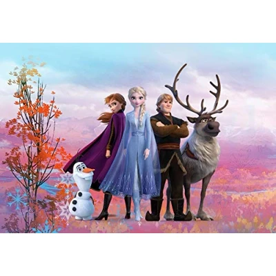 Image of Komar 8 4103 Disney Iconic Photo Wallpaper 368 x 254 cm (Width Height) Anna Elsa Olaf Frozen 2 Wall Design Children&#039;s Room Decoration Multi Coloured
