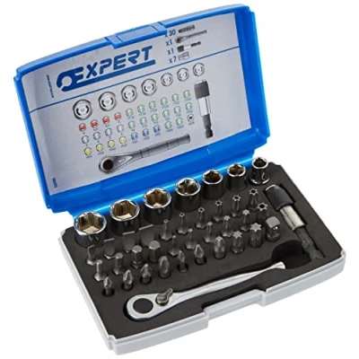 Image of Britool E131705B 1/4 inch Drive Bit Set with Sockets and Accessories (39 Pieces)
