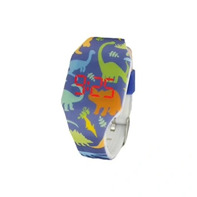 Image of Kiddus Digital LED Watch for Girls, Boys, Kids. Soft Silicon Wristwatch Children and Adults. Japanese Battery