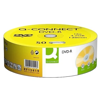 Image of Q Connect DVD R 4.7GB Cake Box (Pack of 50) KF15419