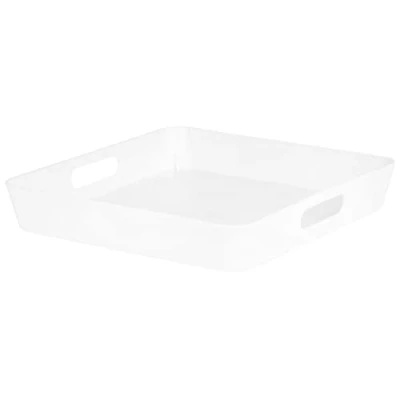 Image of Wham 15.03 30cm Studio Basket Storage Shelf Tray Square Ice White