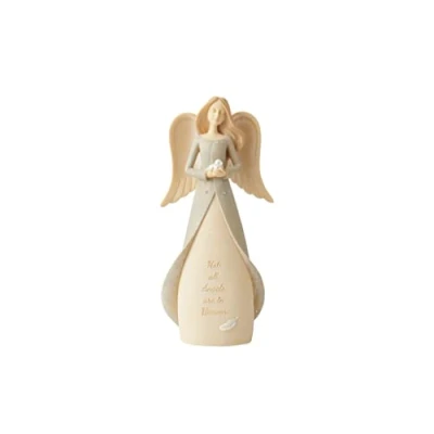 Image of Enesco Foundations Angel in Your Life Holding Dove Figurine, 9 Inch, Multicolor