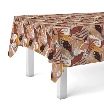 Image of Martina Home Navia Brown Oilcloth Tablecloth 140 x cm