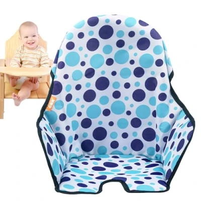 Image of High Chair Cushion, Highchair Oxford Cloth Pad for Wooden Chair, Soft Washable Seat, Foldable Baby Child Cushion