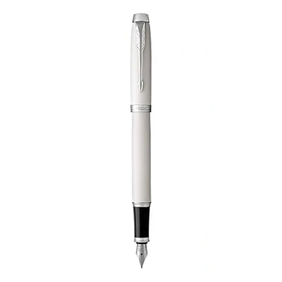Image of Parker IM Rollerball Pen White Lacquer Fine Point Black Ink Gift Box
