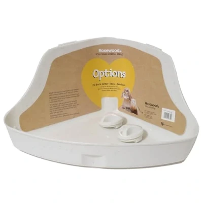 Image of Rosewood Corner Rabbit Litter Tray, Medium