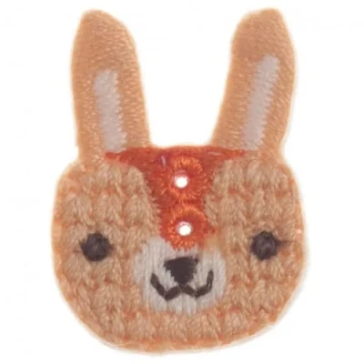 Image of Impex Woodland Bunny Embroidered Buttons Natural per button