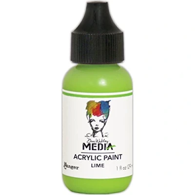 Image of Ranger Dina Wakley Media Acrylic Paint Lime, Synthetic Material, Green, 3.1 x 8.5 cm