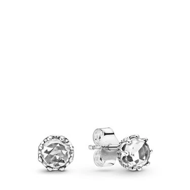 Image of Pandora Sparkling Crown Stud Earrings